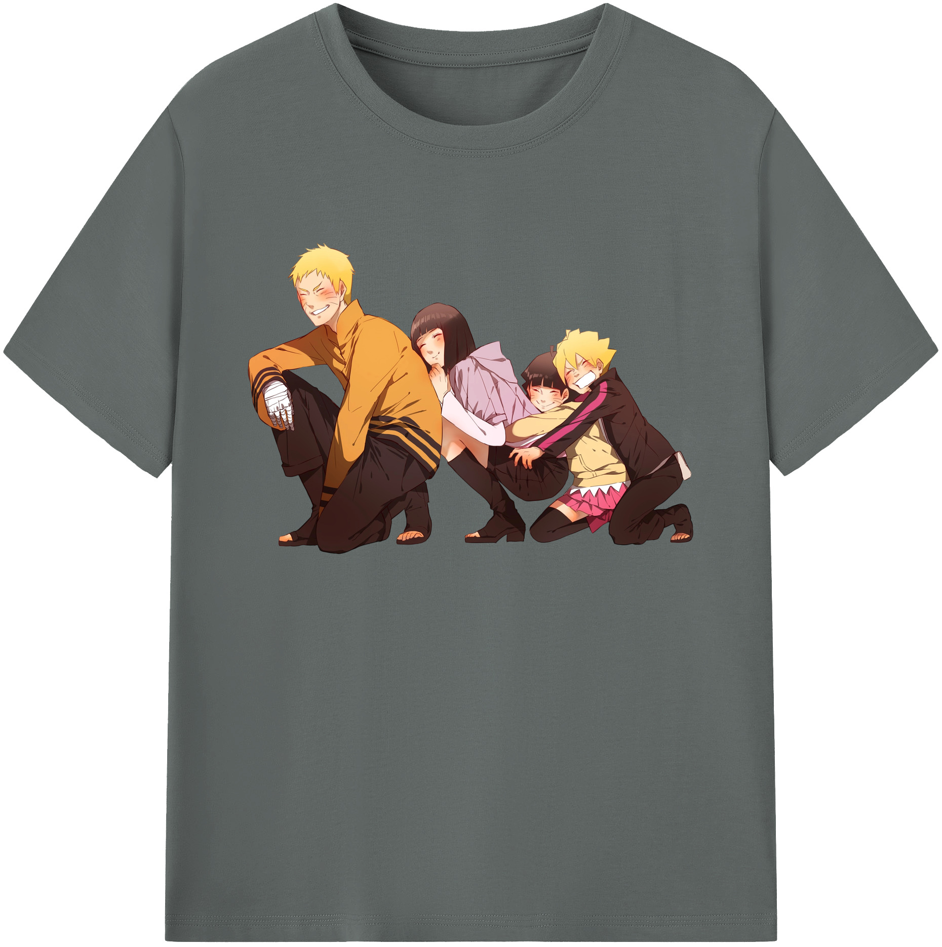 （画像用） NARUTO -ナルト- うずまき ナルト Uzumaki Naruto 綿100％ メンズ半袖Tシャツ｜肌触りやわらか＆通気性